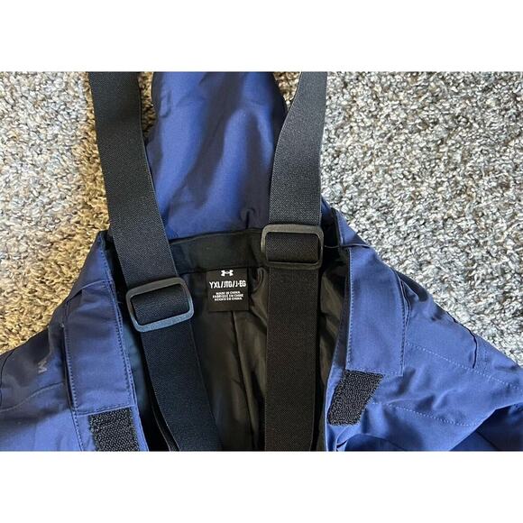 Under Armour Storm Snow Pants Ski Bibs Overall Blue Youths Size XLY NEW - Picture 3 of 7